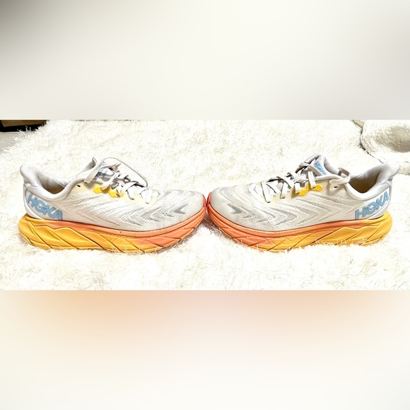 Hoka White and Yellow Athletic Shoes - Picture 9 of 17